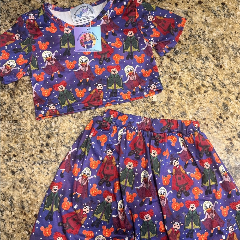 Disney Hocus Pocus Skirt set size 6/7